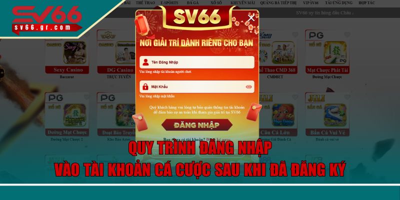 Quy trình đăng nhập vào tài khoản cá cược sau khi đã đăng ký
